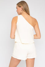 Load image into Gallery viewer, Gilli SLEEVELESS ONE SHOULDER LAYERED TOP ROMPER