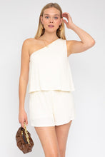 Load image into Gallery viewer, Gilli SLEEVELESS ONE SHOULDER LAYERED TOP ROMPER