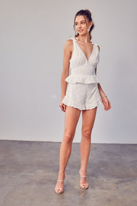 Do + Be Collection EMBROIDERY EYELET SHORTS