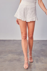 Do + Be Collection EMBROIDERY EYELET SHORTS