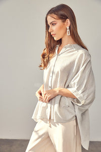 Mustard Seed STRIPED BUTTON UP SHIRT