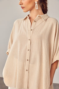 Mustard Seed STRIPED BUTTON UP SHIRT