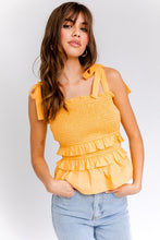 Load image into Gallery viewer, SLEEVELESS SMOCKED TOP