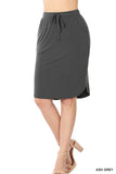 ZENANA SELF TIE TULIP HEM SKIRT WITH SIDE POCKETS