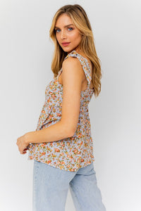 Gilli SLEEVELESS RUFFLE BOTTOM TOP