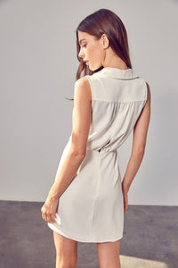 Do + Be Collection COLLARED SIDE BUTTON DRESS