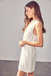 Do + Be Collection COLLARED SIDE BUTTON DRESS