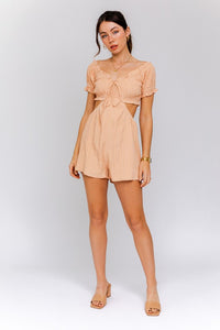 LE LIS OFF SHOULDER CUTOUT ROMPER