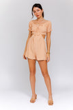 LE LIS OFF SHOULDER CUTOUT ROMPER