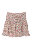 Lilou Shirred floral skirt