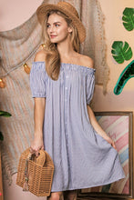 Load image into Gallery viewer, Ninexis Off The Shoulder Dress with CF Button Detail