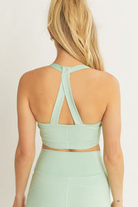 Love Tree Crop Halter Back Detail Top