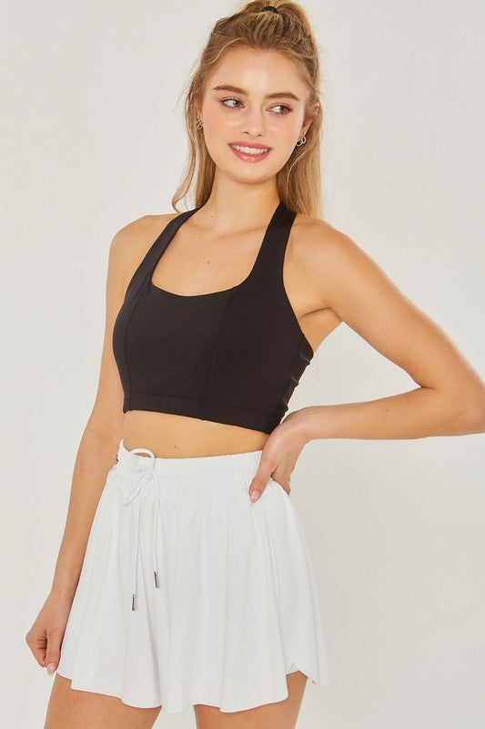 Love Tree Crop Halter Back Detail Top