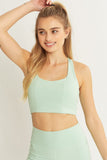 Love Tree Crop Halter Back Detail Top