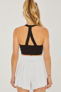 Love Tree Crop Halter Back Detail Top