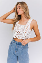 Load image into Gallery viewer, LE LIS Sleeveless Crochet Top