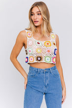 Load image into Gallery viewer, Sleeveless Multi Crochet Top