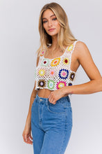 Load image into Gallery viewer, Sleeveless Multi Crochet Top