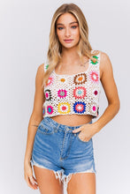 Load image into Gallery viewer, Sleeveless Multi Crochet Top