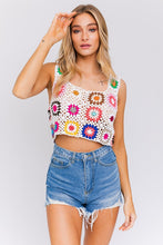 Load image into Gallery viewer, Sleeveless Multi Crochet Top