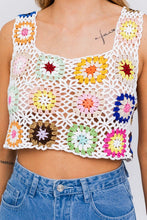 Load image into Gallery viewer, Sleeveless Multi Crochet Top