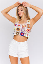 Load image into Gallery viewer, Sleeveless Multi Crochet Top