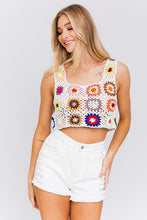 Load image into Gallery viewer, Sleeveless Multi Crochet Top