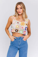 Load image into Gallery viewer, Sleeveless Multi Crochet Top