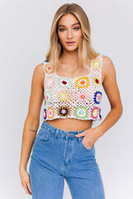 Load image into Gallery viewer, Sleeveless Multi Crochet Top