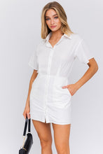 Load image into Gallery viewer, LE LIS HALF SLEEVE SHIRT MINI DRESS