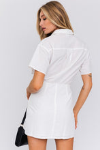 Load image into Gallery viewer, LE LIS HALF SLEEVE SHIRT MINI DRESS