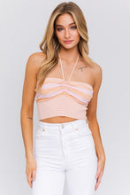 Load image into Gallery viewer, LE LIS HALTER NECK SWEATER CROP TOP