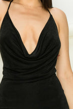 Load image into Gallery viewer, HYFVE COWL HALTER NECK BACKLESS MINI DRESS