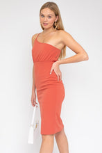 Load image into Gallery viewer, Gilli SLEEVELESS ONE SHOULDER FRONT SLIT DRESS