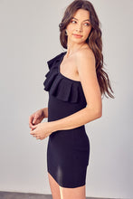 Load image into Gallery viewer, Do + Be Collection ONE SHOULDER RUFFLE DRESS