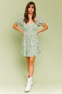 LE LIS SHORT SLEEVE TIERED DRESS