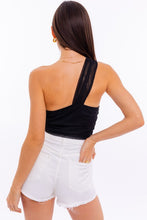 Load image into Gallery viewer, LE LIS ONE SHOULDER DETAIL MESH BODYSUIT