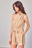 Do + Be Collection ONE SHOULDER SELF TIE ROMPER