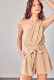 Do + Be Collection ONE SHOULDER SELF TIE ROMPER