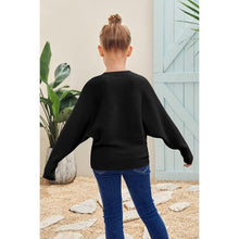 Load image into Gallery viewer, Girl's Oversized Crewneck Fall batwing Sweater, (Size 120, 6), 13I-194Girls002