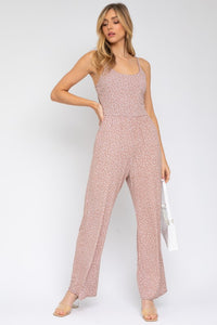 Gilli SLEEVELESS SCOOP NECK WIDE LEG JUMPSUIT