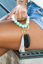 Load image into Gallery viewer, Aili&#39;s Corner Silicone Color Block Key Ring Bracelet