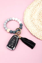 Load image into Gallery viewer, Aili&#39;s Corner Silicone Color Block Key Ring Bracelet