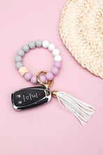 Load image into Gallery viewer, Aili&#39;s Corner Silicone Color Block Key Ring Bracelet