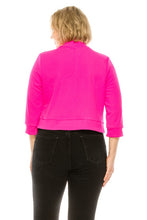 Load image into Gallery viewer, Moa Collection Plus size, solid, waist length blazer cardigan