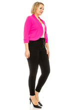 Load image into Gallery viewer, Moa Collection Plus size, solid, waist length blazer cardigan