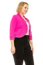 Load image into Gallery viewer, Moa Collection Plus size, solid, waist length blazer cardigan