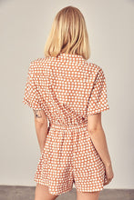 Load image into Gallery viewer, Mustard Seed COLLARED OVERLAP POLKA DOT ROMPER