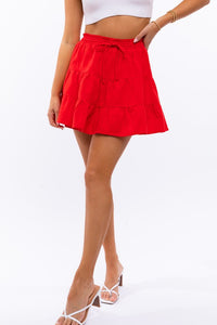 LE LIS SMOCKING WAIST FLARE SKIRT