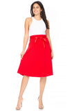 Moa Collection Solid, A-line, knee length skirt